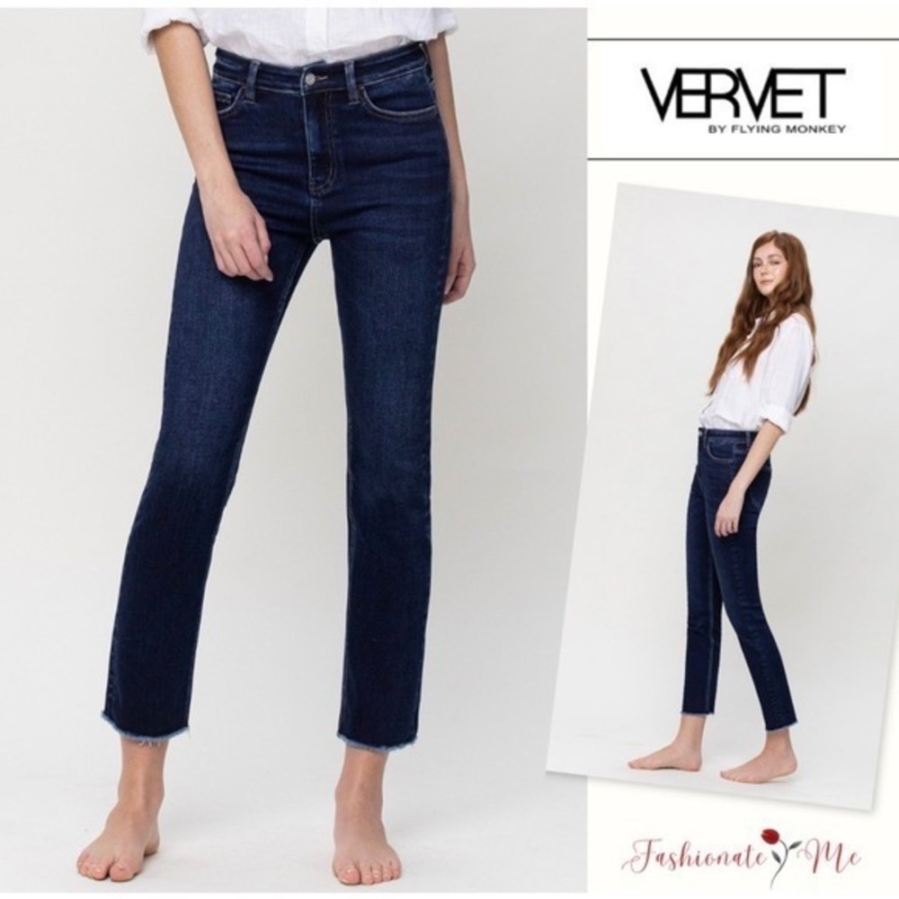 Vervet by Flying Monkey Growing Light Slim Straight Jeans Blue 29 High Rise